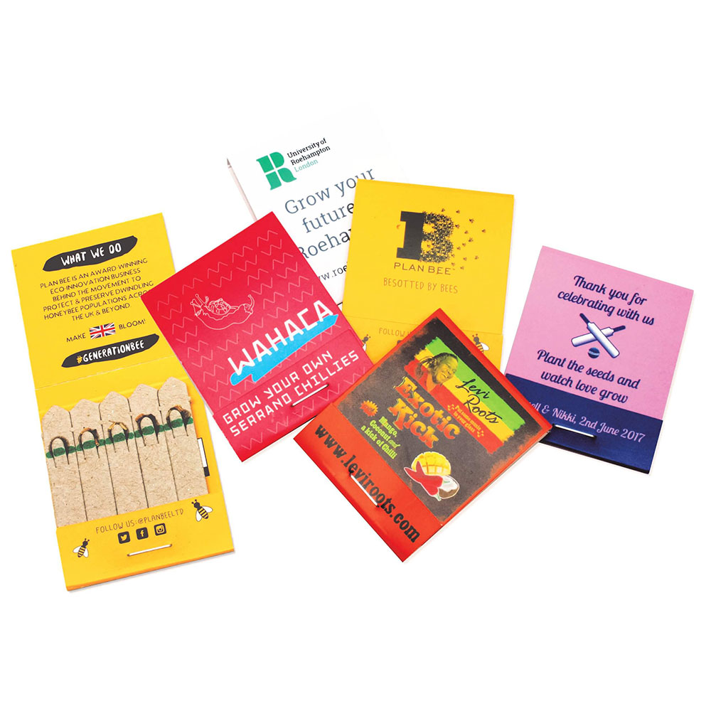 Card with 5 seed sticks