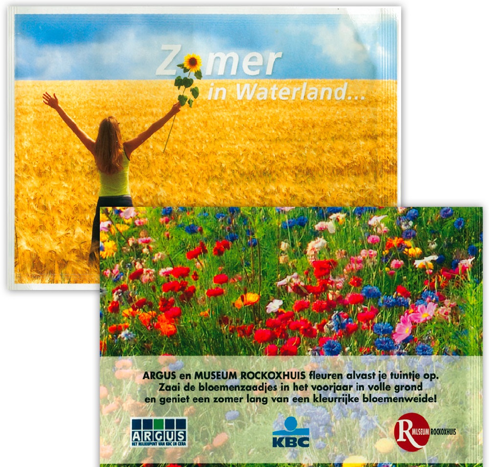 Postcard with flower seeds