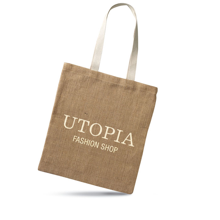 Environmentally friendly jute shopping bag